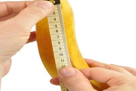 banán měření symbolizuje měření penisu