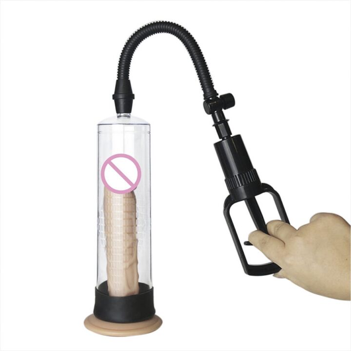 Vakuová pumpa s ruční pumpou pro zvýšení velikosti penisu