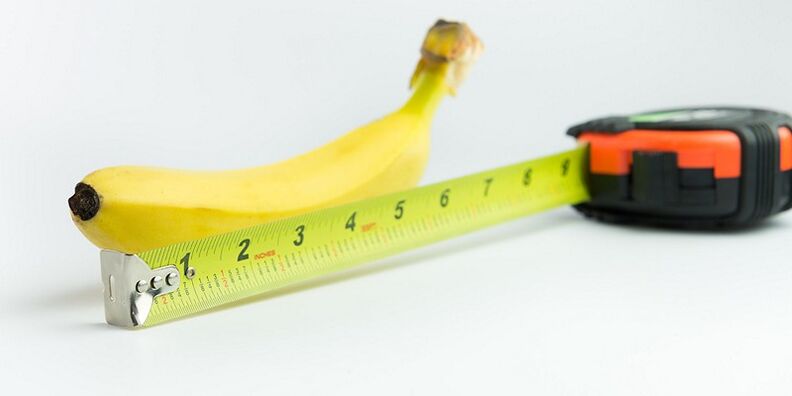 měření penisu po operaci na příkladu banánu